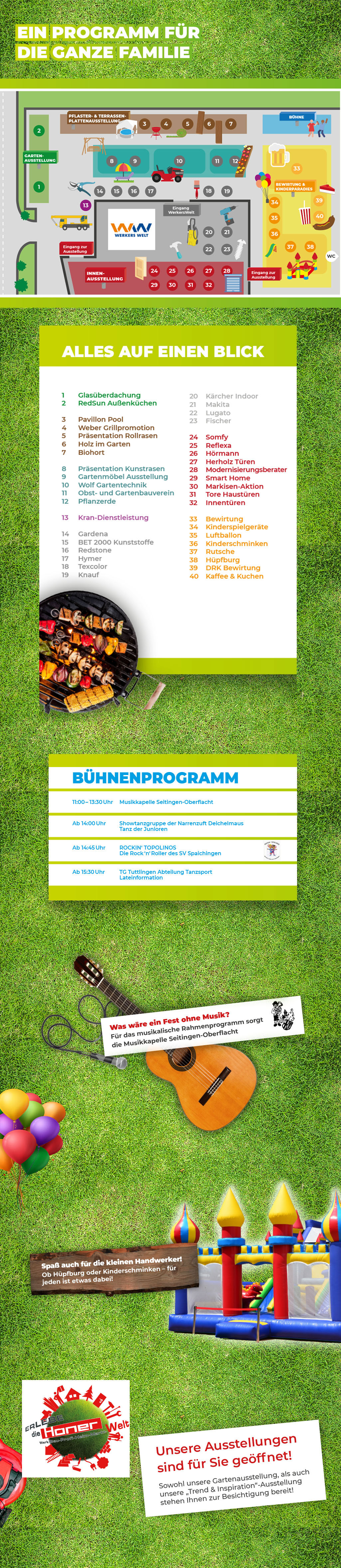 Ausstellungen, Gartenausstellung und vieles mehr